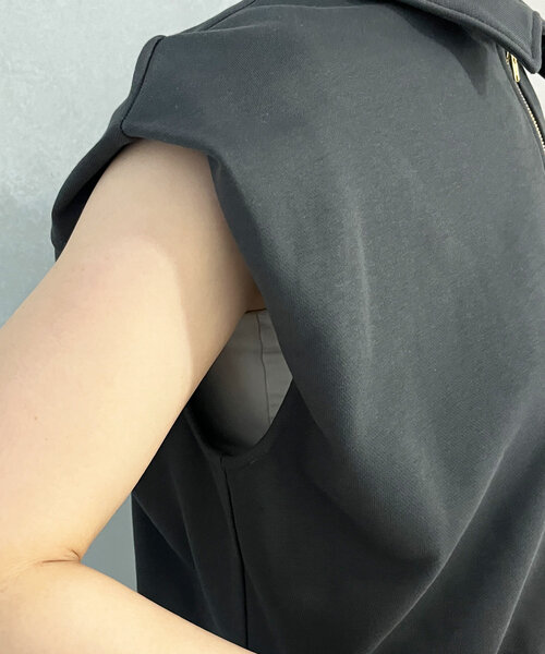 DouDou(ドゥドゥ)の「ハーフジップスウェット+ワンピースセット(ワンピース・レディース・グレイッシュベージュ/グレー/チャコールグレー・FREE)」の10枚目の写真