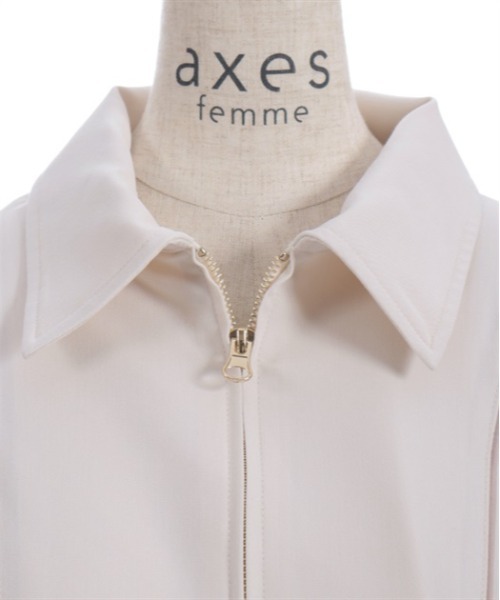 axes femme(アクシーズファム)の「ドロストスリーブシャツブルゾン(ブルゾン・レディース・ホワイト/ネイビー/ブラック・FREE)」の22枚目の写真
