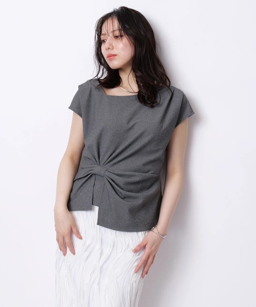 Mystrada（マイストラーダ）の「リボンジャージブラウス（シャツ/ブラウス・レディース・ミント/グレー/ブラック/オフホワイト・38/36）」の22枚目の写真