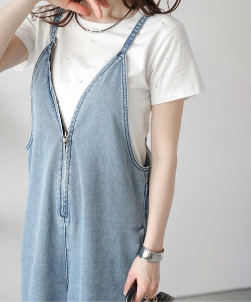 SUGAR BISKET(シュガービスケット)の「ラインストーン Tシャツ(Tシャツ/カットソー・レディース・ホワイト/ブラック/グレー・フリー)」の6枚目の写真