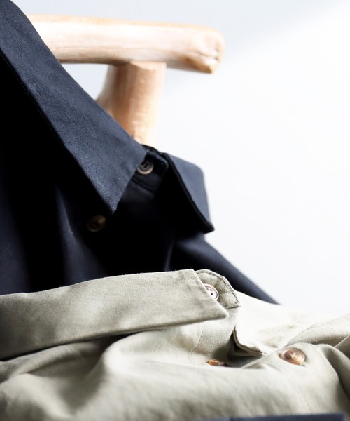 antiqua(アンティカ)の「ショート丈シャツ(シャツ/ブラウス・レディース・カーキ/ブラック・ONESIZE)」の13枚目の写真