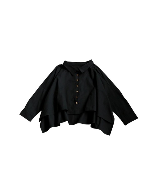 antiqua(アンティカ)の「ショート丈シャツ(シャツ/ブラウス・レディース・カーキ/ブラック・ONESIZE)」の14枚目の写真