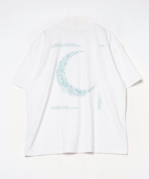 FUNALIVE(ファンアライブ)の「Printed over short sleeve T-shirt / プリント オーバー半袖Tシャツ unisex(Tシャツ/カットソー・メンズ・ブラック/オフホワイト/ミント/ホワイト系1/ブラック系1/チャコール/ネイビー/杢グレー・XL/M/L)」の9枚目の写真