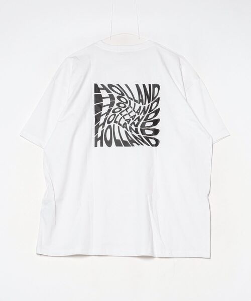 FUNALIVE(ファンアライブ)の「Printed over short sleeve T-shirt / プリント オーバー半袖Tシャツ unisex(Tシャツ/カットソー・メンズ・ブラック/オフホワイト/ミント/ホワイト系1/ブラック系1/チャコール/ネイビー/杢グレー・XL/M/L)」の12枚目の写真