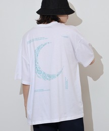 Printed over short sleeve T-shirt / プリント オーバー半袖Tシャツ unisex