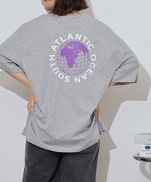 Printed over short sleeve T-shirt / プリント オーバー半袖Tシャツ unisex