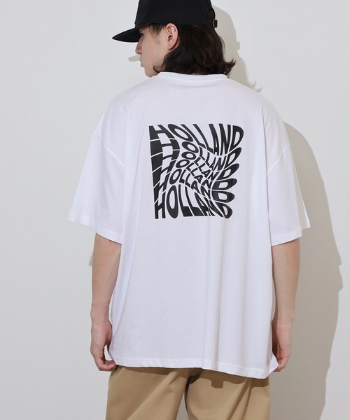 FUNALIVE(ファンアライブ)の「Printed over short sleeve T-shirt / プリント オーバー半袖Tシャツ unisex(Tシャツ/カットソー・メンズ・ブラック/オフホワイト/ミント/ホワイト系1/ブラック系1/チャコール/ネイビー/杢グレー・XL/M/L)」の2枚目の写真