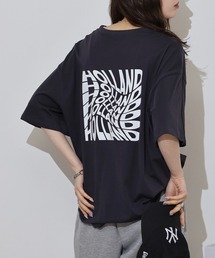 Printed over short sleeve T-shirt / プリント オーバー半袖Tシャツ unisex