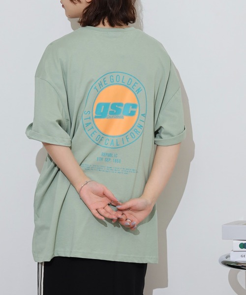 FUNALIVE(ファンアライブ)の「Printed over short sleeve T-shirt / プリント オーバー半袖Tシャツ unisex(Tシャツ/カットソー・メンズ・ブラック/オフホワイト/ミント/ホワイト系1/ブラック系1/チャコール/ネイビー/杢グレー・XL/M/L)」の7枚目の写真
