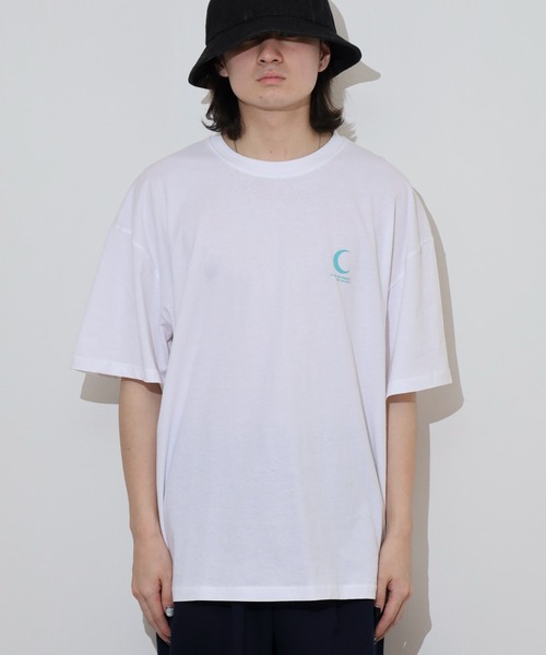 FUNALIVE(ファンアライブ)の「Printed over short sleeve T-shirt / プリント オーバー半袖Tシャツ unisex(Tシャツ/カットソー・メンズ・ブラック/オフホワイト/ミント/ホワイト系1/ブラック系1/チャコール/ネイビー/杢グレー・XL/M/L)」の21枚目の写真
