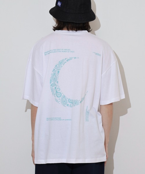 FUNALIVE(ファンアライブ)の「Printed over short sleeve T-shirt / プリント オーバー半袖Tシャツ unisex(Tシャツ/カットソー・メンズ・ブラック/オフホワイト/ミント/ホワイト系1/ブラック系1/チャコール/ネイビー/杢グレー・XL/M/L)」の19枚目の写真