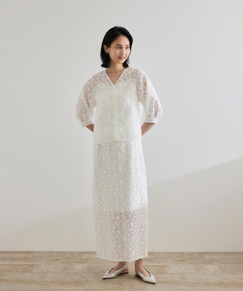 ROPE'（ロペ）の「【WEB・一部店舗限定】フラワージャガード