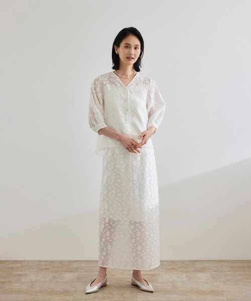 ROPE'（ロペ）の「【WEB・一部店舗限定】フラワージャガード