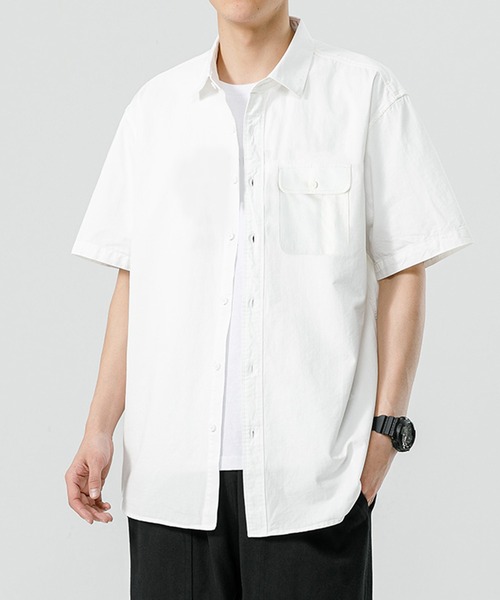 TOBEE(トゥビー)の「【TOBEE】コットン 半袖シャツ(シャツ/ブラウス・メンズ・ブラウン/ホワイト/ブルー・MEDIUM/LARGE/X-LARGE)」の6枚目の写真