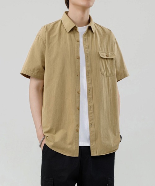 TOBEE(トゥビー)の「【TOBEE】コットン 半袖シャツ(シャツ/ブラウス・メンズ・ブラウン/ホワイト/ブルー・MEDIUM/LARGE/X-LARGE)」の13枚目の写真