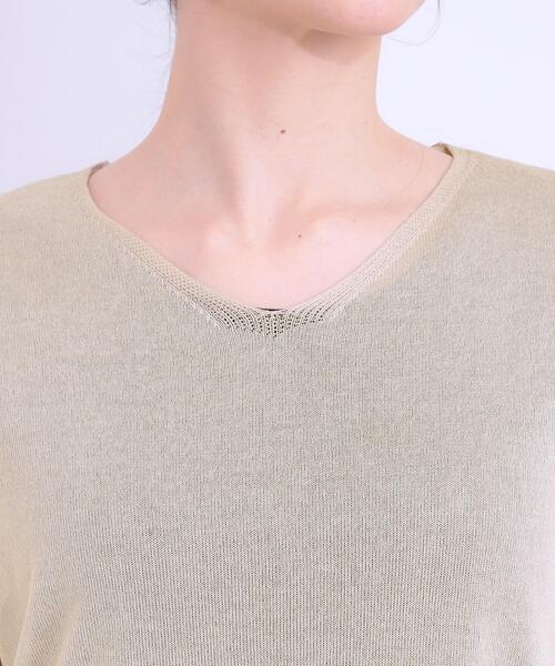 SHOO・LA・RUE（シューラルー）の「【洗える/S-LL】大人のシアーニットワンピース（ワンピース・レディース・ブラック/ベージュ/グリーン系・01/02/03/04）」の19枚目の写真