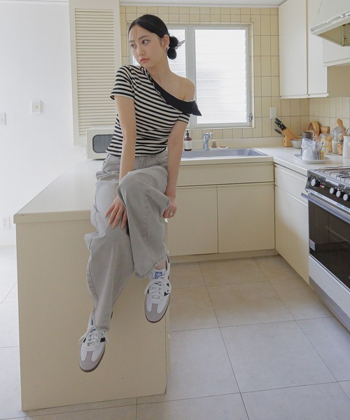 3.3 Field Trip （3.3フィールドトリップ）の「3.3 Field Trip／バレルデニムパンツ（デニムパンツ・レディース・グレー/ブルー/その他1・SMALL）」の5枚目の写真