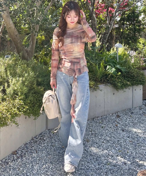 3.3 Field Trip （3.3フィールドトリップ）の「3.3 Field Trip／バレルデニムパンツ（デニムパンツ・レディース・グレー/ブルー/その他1・SMALL）」の6枚目の写真