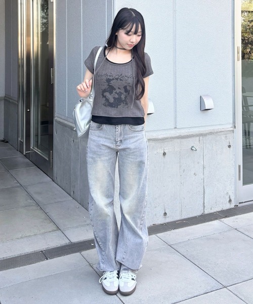 3.3 Field Trip （3.3フィールドトリップ）の「3.3 Field Trip／バレルデニムパンツ（デニムパンツ・レディース・グレー/ブルー/その他1・SMALL）」の7枚目の写真