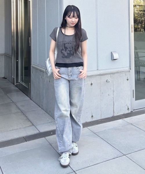 3.3 Field Trip （3.3フィールドトリップ）の「3.3 Field Trip／バレルデニムパンツ（デニムパンツ・レディース・グレー/ブルー/その他1・SMALL）」の8枚目の写真