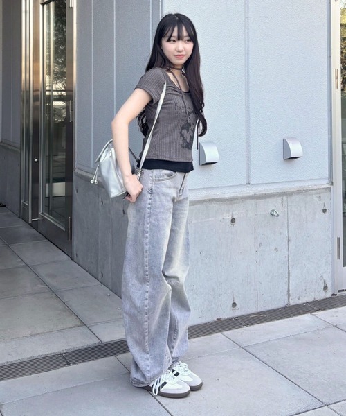 3.3 Field Trip （3.3フィールドトリップ）の「3.3 Field Trip／バレルデニムパンツ（デニムパンツ・レディース・グレー/ブルー/その他1・SMALL）」の9枚目の写真