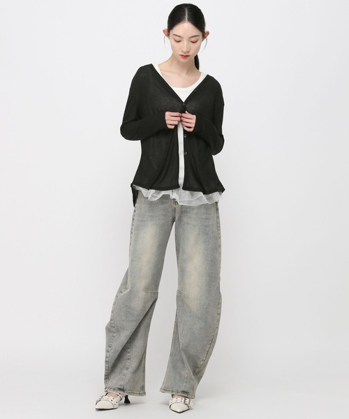 3.3 Field Trip （3.3フィールドトリップ）の「3.3 Field Trip／バレルデニムパンツ（デニムパンツ・レディース・グレー/ブルー/その他1・SMALL）」の12枚目の写真