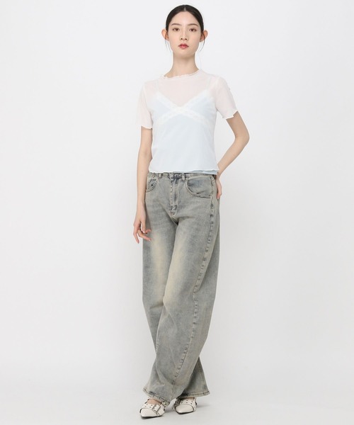 3.3 Field Trip （3.3フィールドトリップ）の「3.3 Field Trip／バレルデニムパンツ（デニムパンツ・レディース・グレー/ブルー/その他1・SMALL）」の15枚目の写真