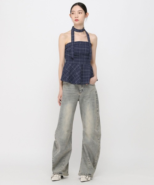 3.3 Field Trip （3.3フィールドトリップ）の「3.3 Field Trip／バレルデニムパンツ（デニムパンツ・レディース・グレー/ブルー/その他1・SMALL）」の19枚目の写真