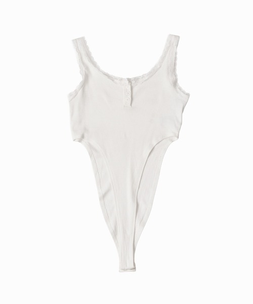 セール】ASSORT LACE CAMI HENRY NECK BODY SUIT / アソート