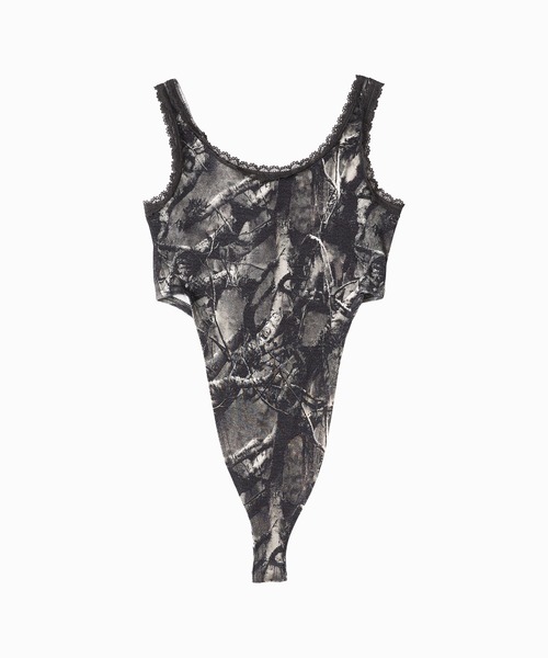 セール】ASSORT LACE CAMI HENRY NECK BODY SUIT / アソート