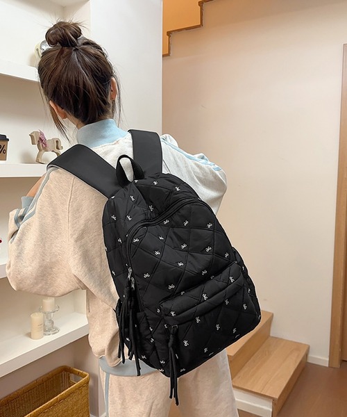 Mignonjour（ミニョンジュール）の「Mignonjour/リボンキルティングリュック M2744（バックパック/リュック・レディース・ホワイト/ブラウン/ピンク/ブラック・FREE）」の12枚目の写真