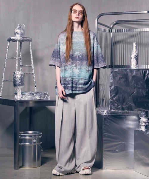 セール】《UNISEX》Photo Collage Nature Double Jacquard Prime