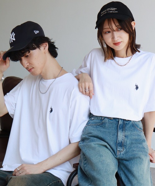U.S. POLO ASSN.(ユーエスポロアッスン)の「【U.S. POLO ASSN./ユーエスポロアッスン】ワンポイント刺繍 接触冷感 クルーネック半袖Tシャツ(Tシャツ/カットソー・メンズ・ブラック/ホワイト/ネイビー/杢グレー・M/L/LL)」の2枚目の写真