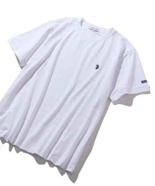 U.S. POLO ASSN.(ユーエスポロアッスン)の「【U.S. POLO ASSN./ユーエスポロアッスン】ワンポイント刺繍 接触冷感 クルーネック半袖Tシャツ(Tシャツ/カットソー・メンズ・ブラック/ホワイト/ネイビー/杢グレー・M/L/LL)」の20枚目の写真