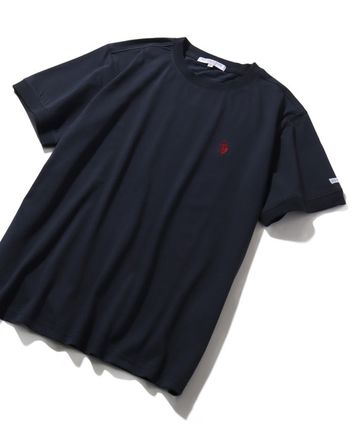 U.S. POLO ASSN.(ユーエスポロアッスン)の「【U.S. POLO ASSN./ユーエスポロアッスン】ワンポイント刺繍 接触冷感 クルーネック半袖Tシャツ(Tシャツ/カットソー・メンズ・ブラック/ホワイト/ネイビー/杢グレー・M/L/LL)」の13枚目の写真