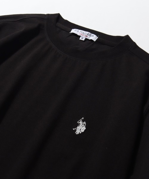 U.S. POLO ASSN.(ユーエスポロアッスン)の「【U.S. POLO ASSN./ユーエスポロアッスン】ワンポイント刺繍 接触冷感 クルーネック半袖Tシャツ(Tシャツ/カットソー・メンズ・ブラック/ホワイト/ネイビー/杢グレー・M/L/LL)」の12枚目の写真