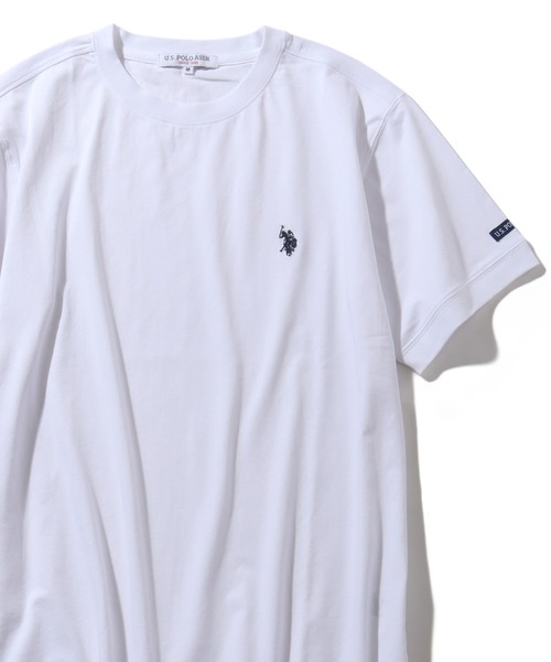 U.S. POLO ASSN.(ユーエスポロアッスン)の「【U.S. POLO ASSN./ユーエスポロアッスン】ワンポイント刺繍 接触冷感 クルーネック半袖Tシャツ(Tシャツ/カットソー・メンズ・ブラック/ホワイト/ネイビー/杢グレー・M/L/LL)」の6枚目の写真