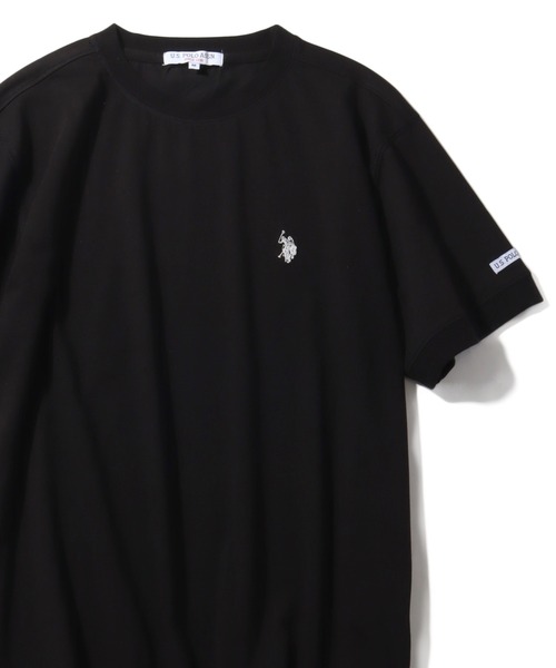 U.S. POLO ASSN.(ユーエスポロアッスン)の「【U.S. POLO ASSN./ユーエスポロアッスン】ワンポイント刺繍 接触冷感 クルーネック半袖Tシャツ(Tシャツ/カットソー・メンズ・ブラック/ホワイト/ネイビー/杢グレー・M/L/LL)」の5枚目の写真