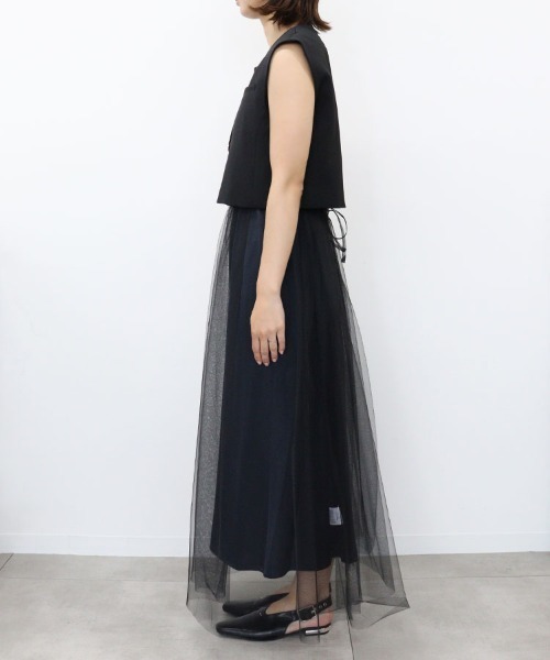 DONOBAN（ドノバン）の「【ANDRESD】short gilet set tulle dress パーティー 結婚式 お呼ばれ 同窓会（ドレス・レディース・グレー/ブラック・L/M/S）」の22枚目の写真