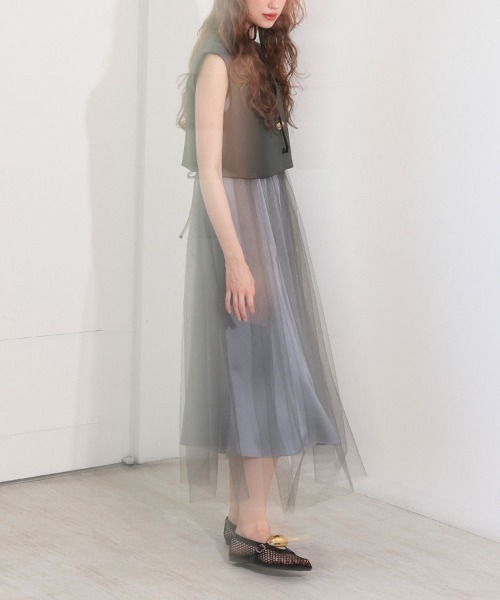 DONOBAN（ドノバン）の「【ANDRESD】short gilet set tulle dress パーティー 結婚式 お呼ばれ 同窓会（ドレス・レディース・グレー/ブラック・L/M/S）」の13枚目の写真