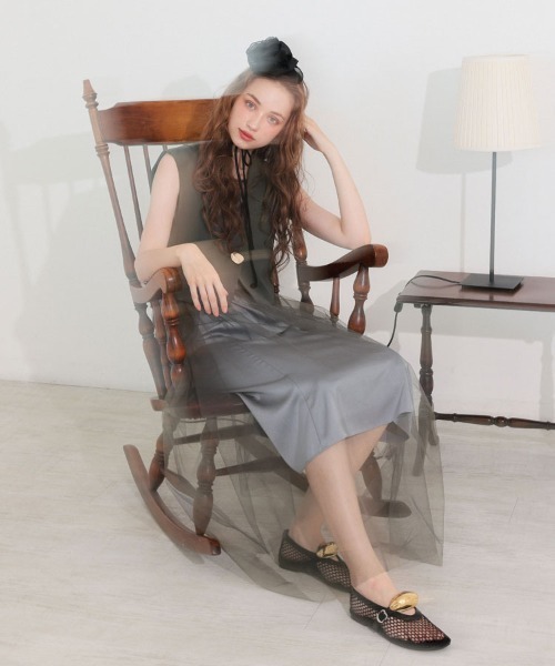 DONOBAN（ドノバン）の「【ANDRESD】short gilet set tulle dress パーティー 結婚式 お呼ばれ 同窓会（ドレス・レディース・グレー/ブラック・L/M/S）」の17枚目の写真