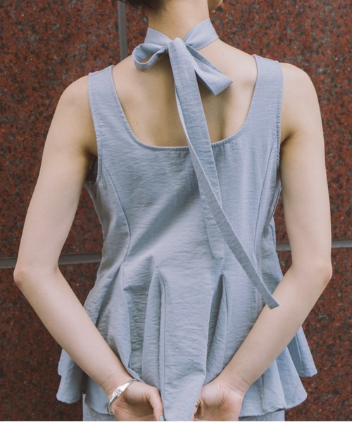 DRWCYS（ドロシーズ）の「ボウタイ付きフレアヘムブラウス（シャツ/ブラウス・レディース・ブルー/ホワイト・FREE）」の18枚目の写真