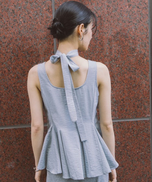 DRWCYS（ドロシーズ）の「ボウタイ付きフレアヘムブラウス（シャツ/ブラウス・レディース・ブルー/ホワイト・FREE）」の17枚目の写真