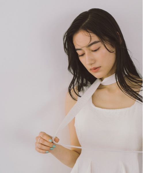 DRWCYS（ドロシーズ）の「ボウタイ付きフレアヘムブラウス（シャツ/ブラウス・レディース・ブルー/ホワイト・FREE）」の8枚目の写真