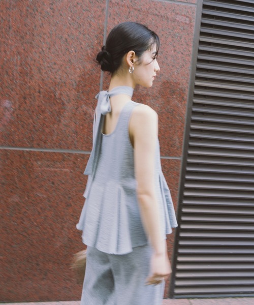 DRWCYS（ドロシーズ）の「ボウタイ付きフレアヘムブラウス（シャツ/ブラウス・レディース・ブルー/ホワイト・FREE）」の21枚目の写真