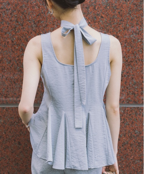 DRWCYS（ドロシーズ）の「ボウタイ付きフレアヘムブラウス（シャツ/ブラウス・レディース・ブルー/ホワイト・FREE）」の22枚目の写真