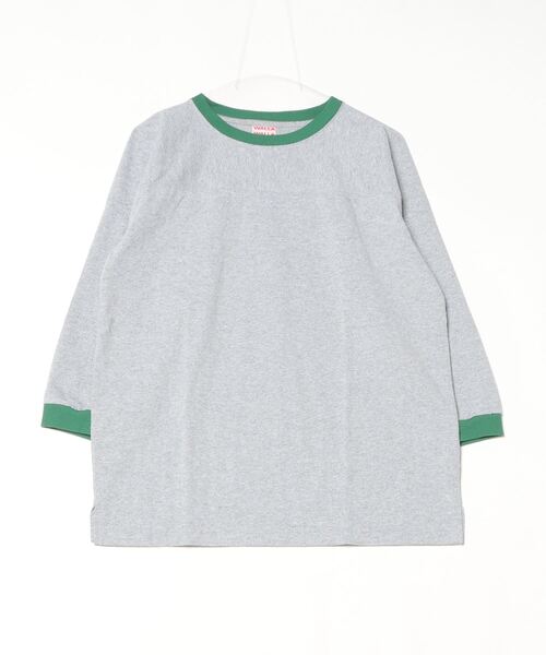 WALLA WALLA SPORT(ワラワラスポーツ)の「WALLA WALLA SPORT【ワラワラスポーツ】 - RINGER FOOTBALL TEE(Tシャツ/カットソー・メンズ・グリーン系その他2/ネイビー/グリーン/レッド/ブラック・MEDIUM)」の4枚目の写真