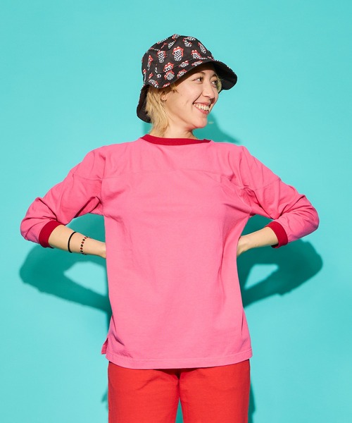 WALLA WALLA SPORT(ワラワラスポーツ)の「WALLA WALLA SPORT【ワラワラスポーツ】 - RINGER FOOTBALL TEE(Tシャツ/カットソー・メンズ・グリーン系その他2/ネイビー/グリーン/レッド/ブラック・MEDIUM)」の5枚目の写真
