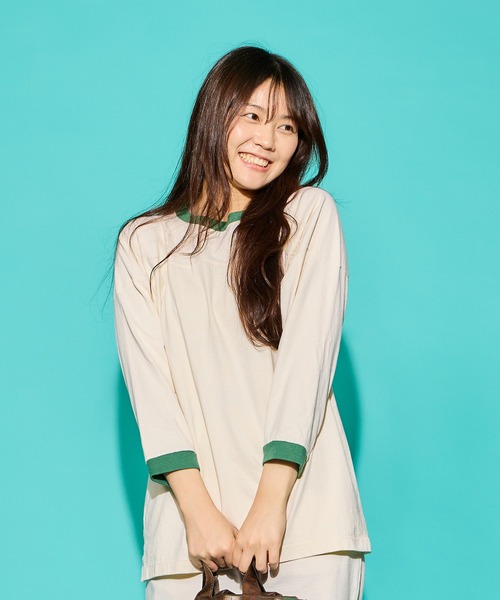 WALLA WALLA SPORT(ワラワラスポーツ)の「WALLA WALLA SPORT【ワラワラスポーツ】 - RINGER FOOTBALL TEE(Tシャツ/カットソー・メンズ・グリーン系その他2/ネイビー/グリーン/レッド/ブラック・MEDIUM)」の3枚目の写真