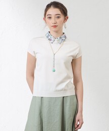 【Anniversary Piece】ブライトレーヨン襟付きプルオーバー